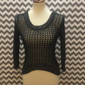 Knitted sweater dark gray charcoal gunsmoke sz Sm‎